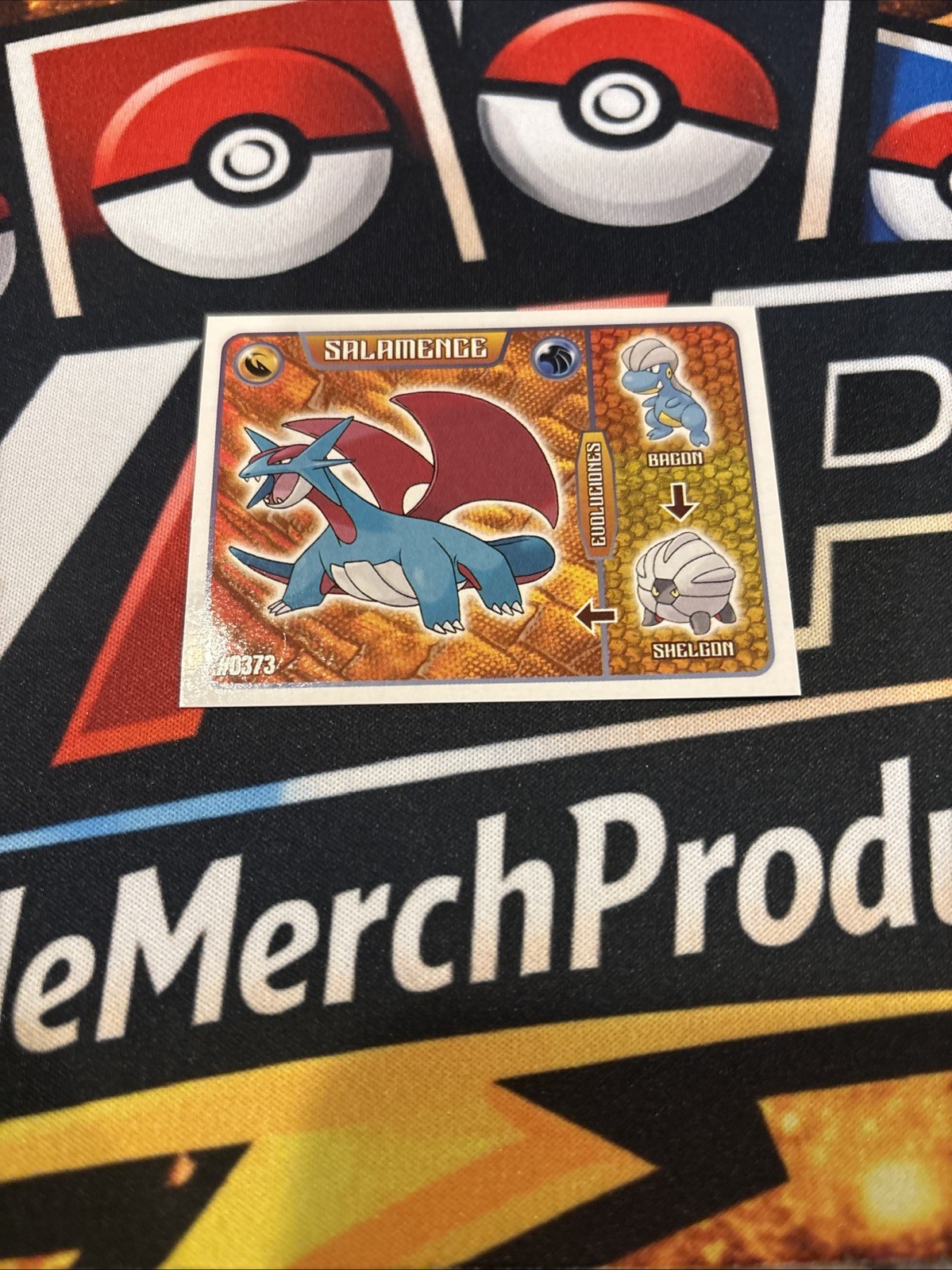 Rare POKEMON EVOLUTIONS STICKER Salamence – Bagon – Shelgon FULL ART Low Pop