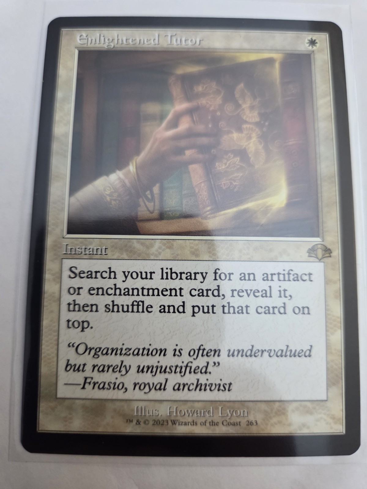 mtg, Enlightened Tutor (Retro Frame) Dominaria Remastered Regular NM