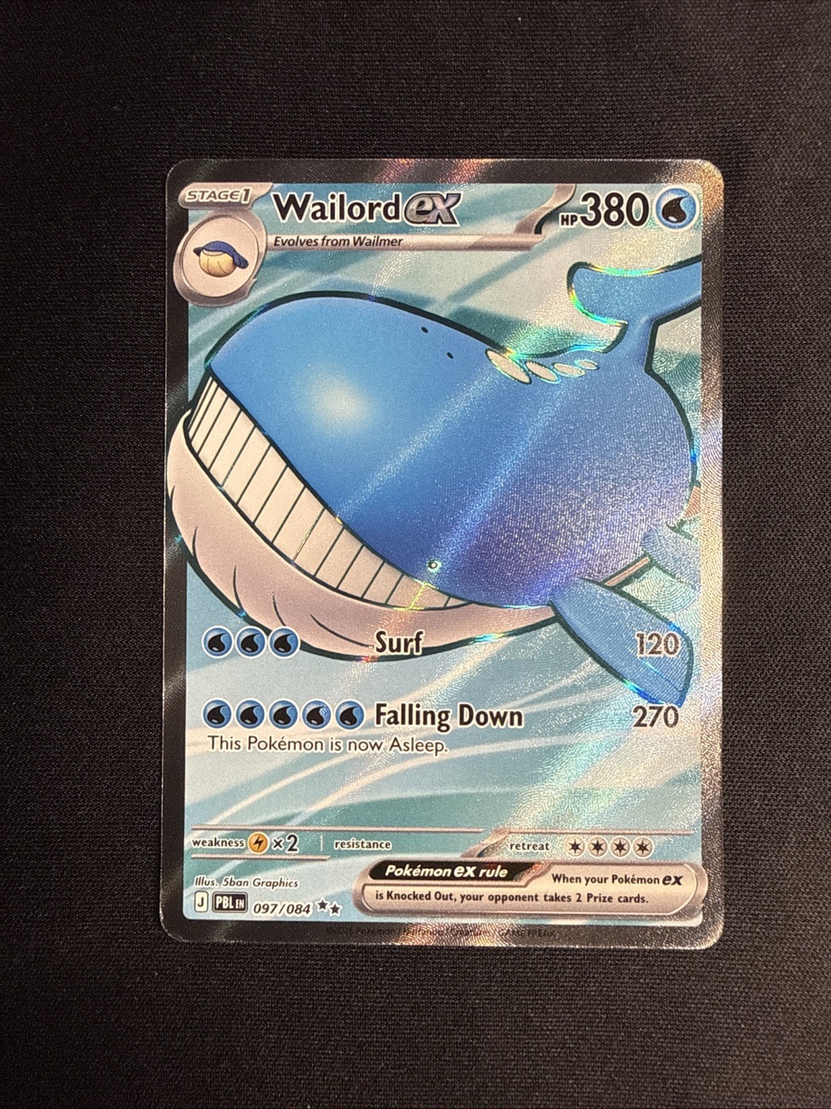 Wailord ex 097/084 Me05: Pitch Black Holo