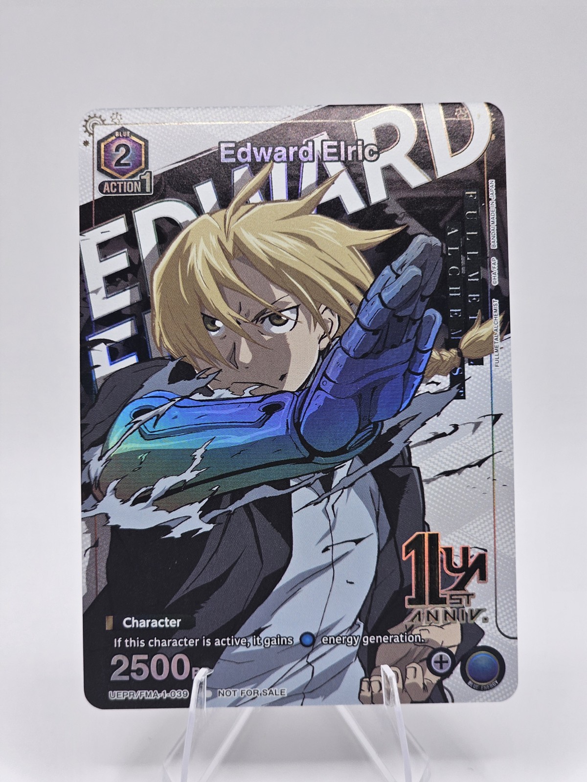 Union Arena 1st Anniversary Edward Elric GOLD Promo Card UEPR/FMA-1-039 English