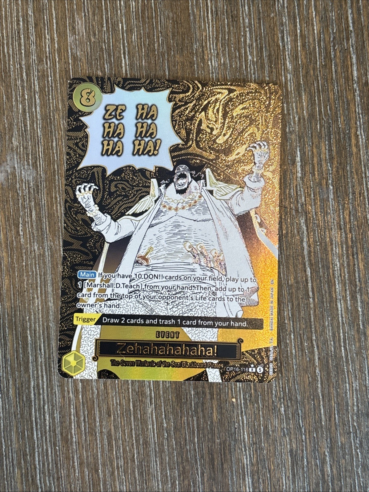 ZEHAHAHAHA! ALT ART MANGA EVENT OP16-116 One Piece The Time of Battle English🔥
