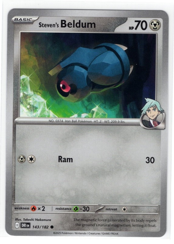 Pokemon Destined Rivals – 143/182 Steven’s Beldum