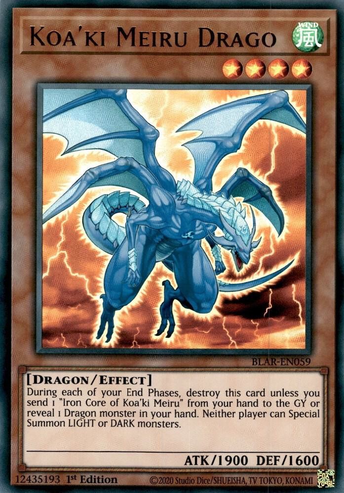 Yugioh Koa’ki Meiru Drago 1st Edition Ultra Rare BLAR-EN059 NM