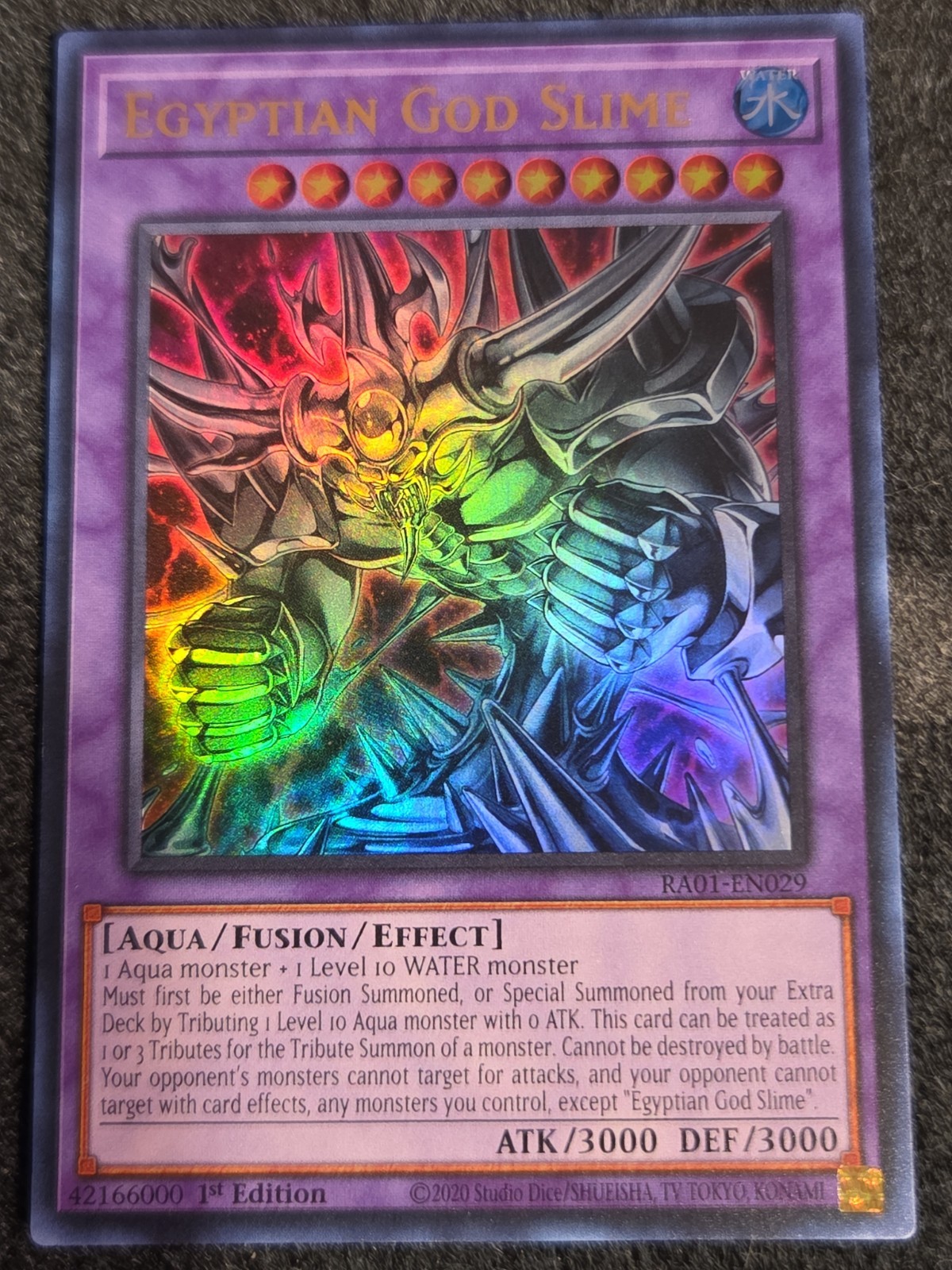 Egyptian God Slime – RA01-EN029 – Ultra Rare – 1st Edition x1 – Near Mint