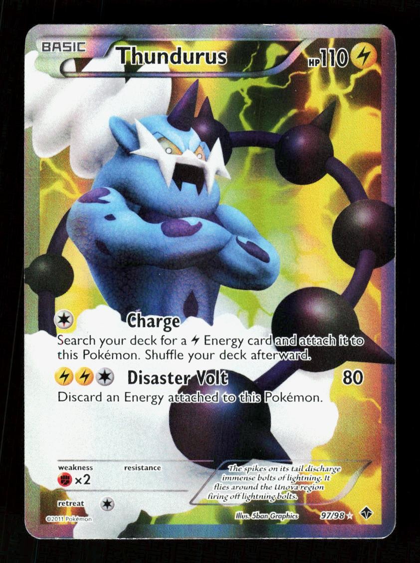 Thundurus 97/98 Ultra Rare Emerging Powers Pokemon Holo HP