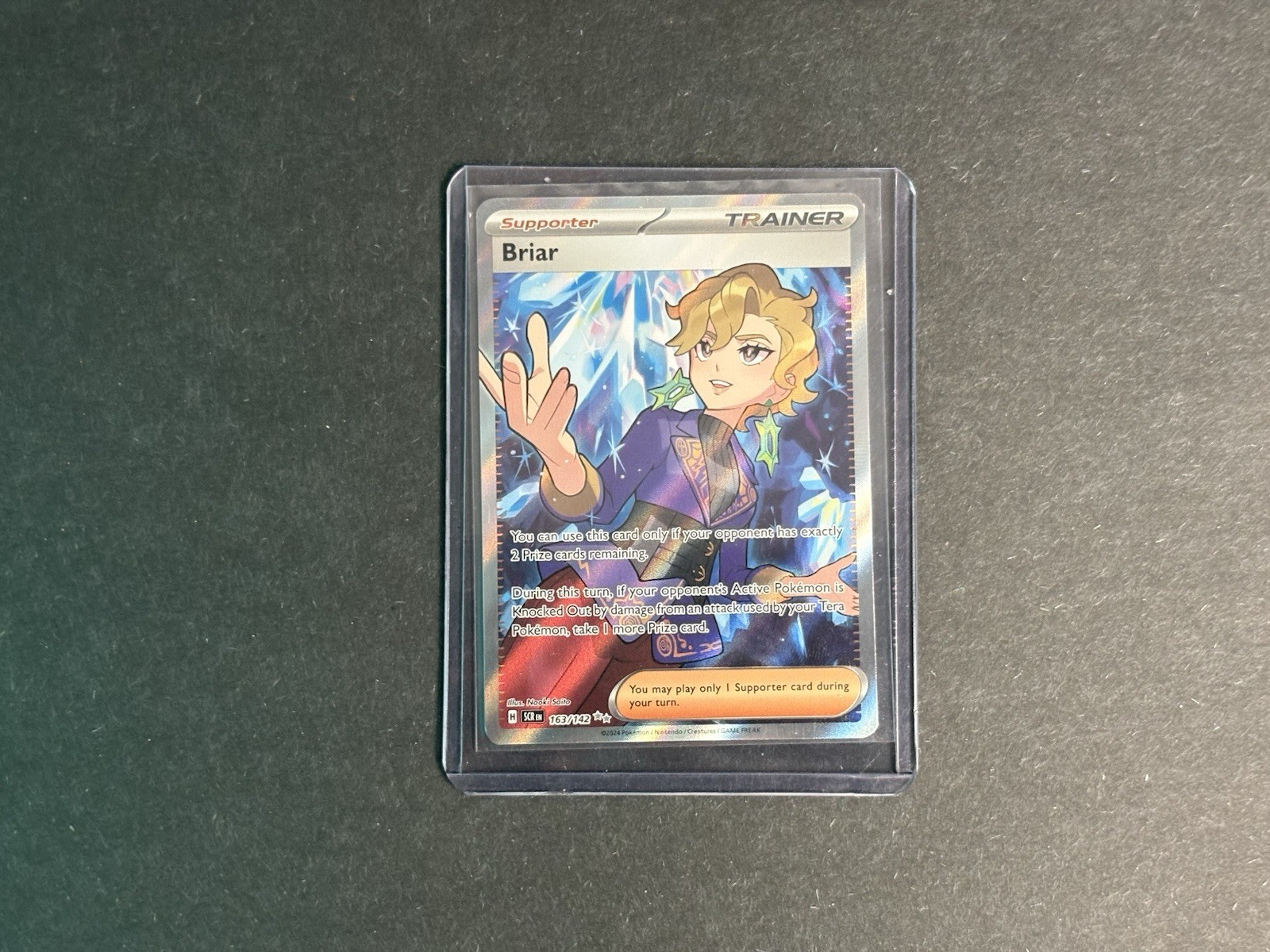 Briar Ultra Rare Trainer Supporter Holo Sv07: Stellar Crown 163/142 NM Condition