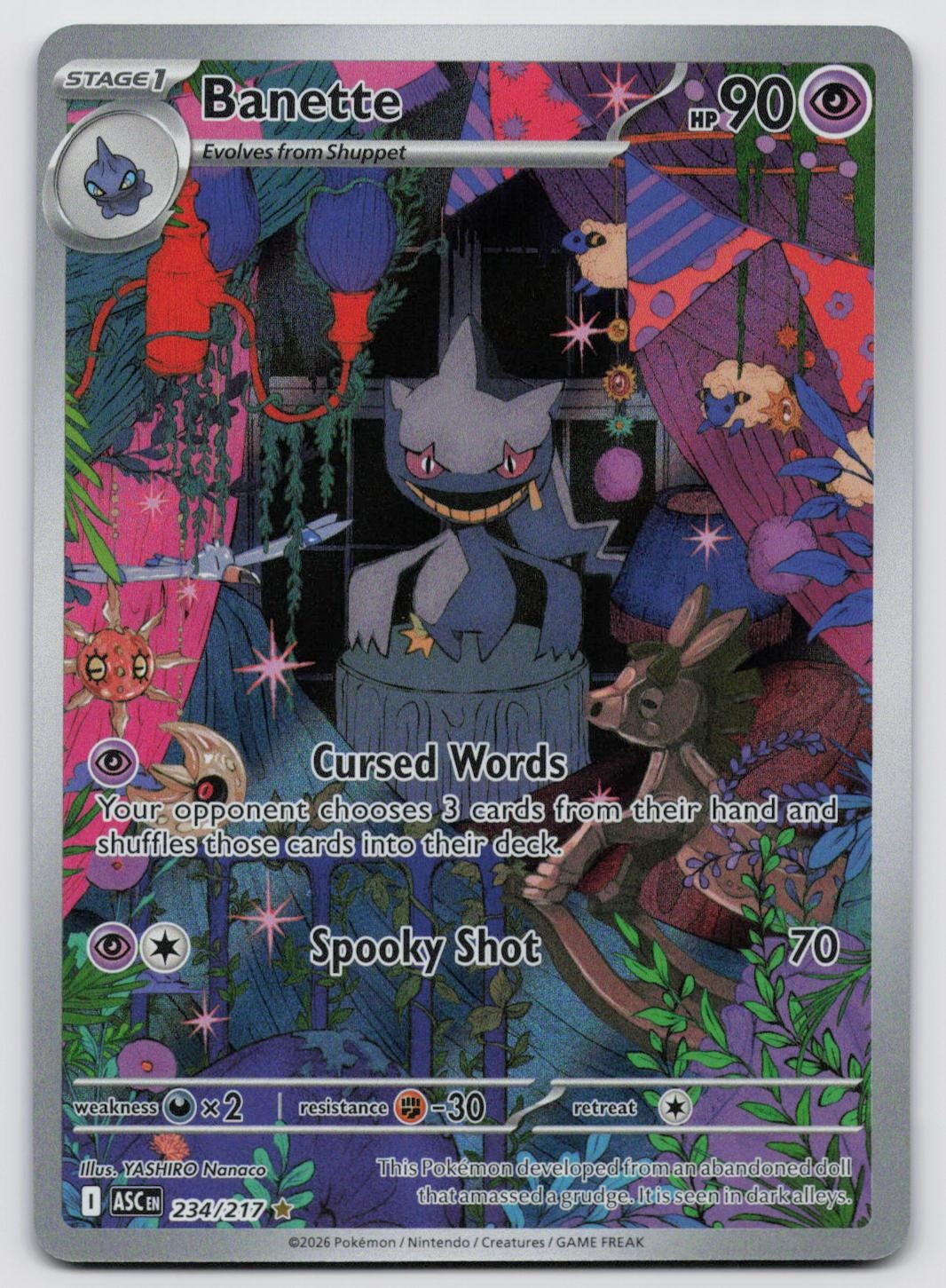 Banette 234/217 Illustration Rare Ascended Heroes Pokemon Near Mint