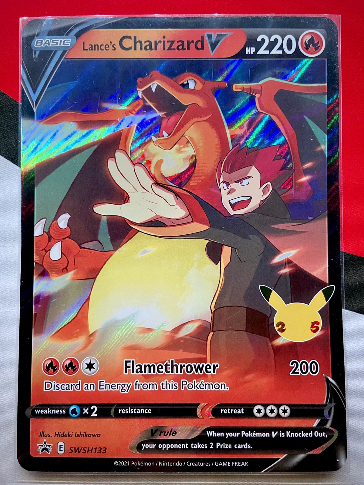 Lance’s Charizard V JUMBO Card SWSH133 Pokémon Celebrations PACK FRESH
