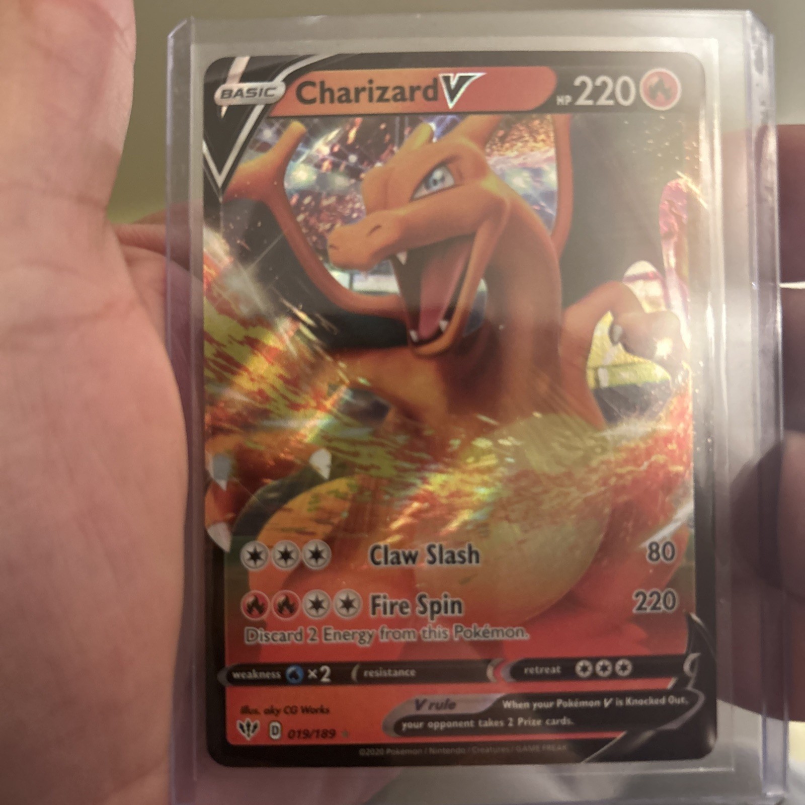 Pokemon Darkness Ablaze Charizard V 19/189 Ultra Rare Holo