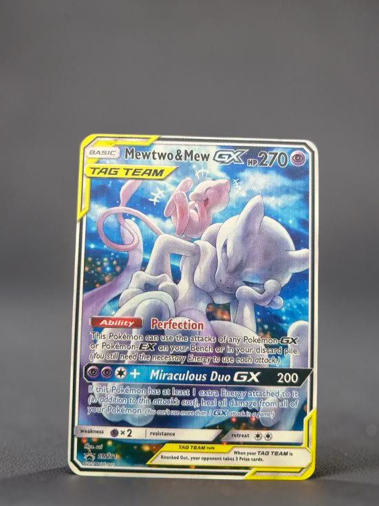 Custom Mewtwo & Mew GX Gold Metal Pokemon Card Collectible Gift/Display