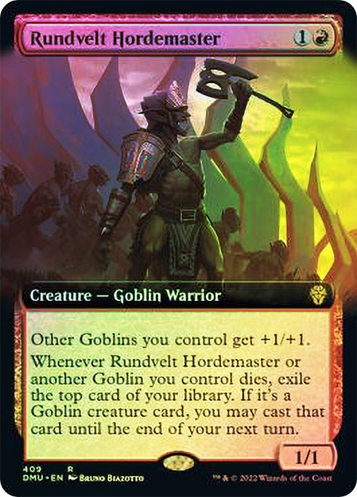 MTG FOIL Rundvelt Hordemaster Extended Art – Dominaria United #409