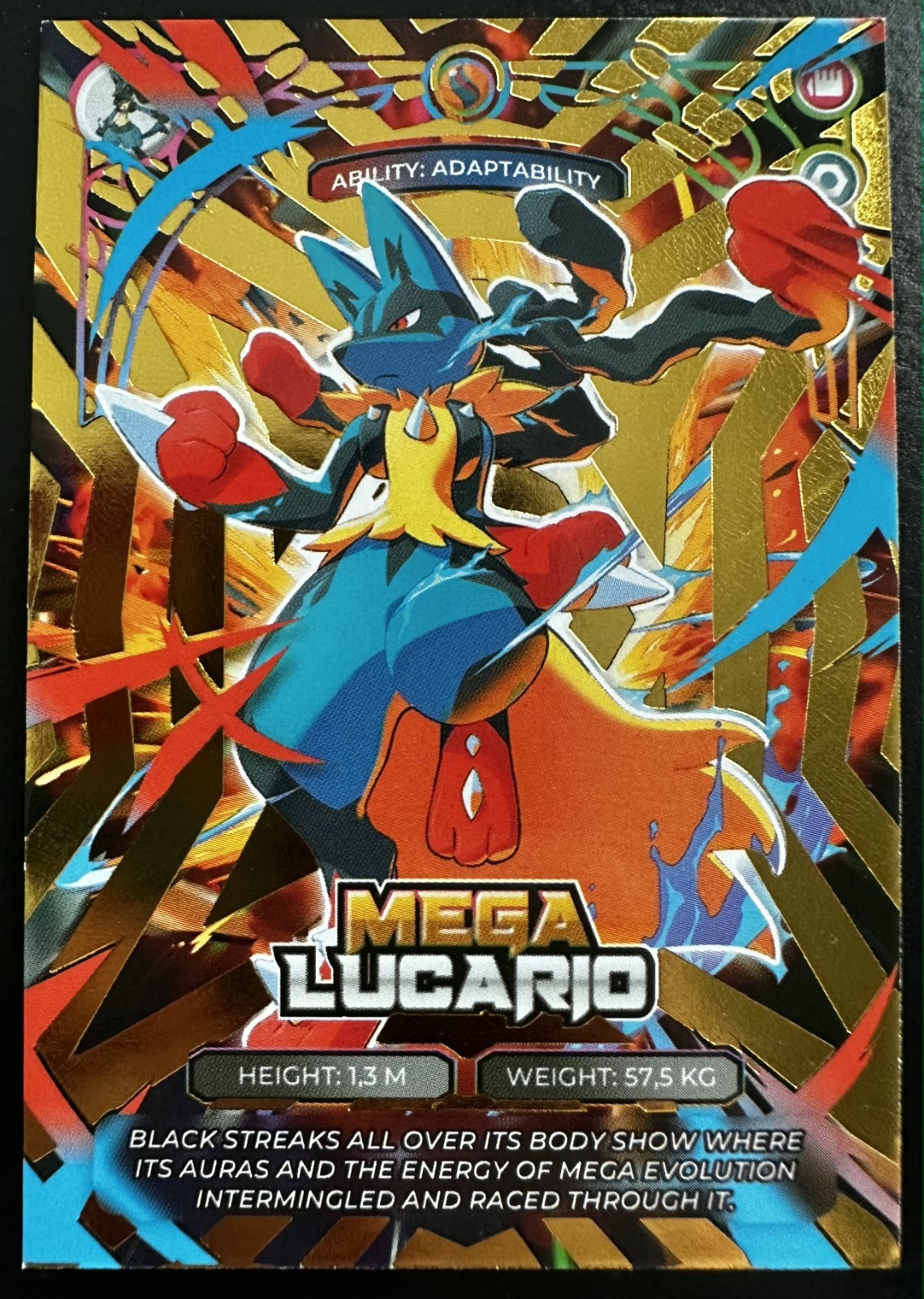 MEGA LUCARIO – POKEMON MEGA EVOLUTIONS PRISMA CCG FOIL CARD
