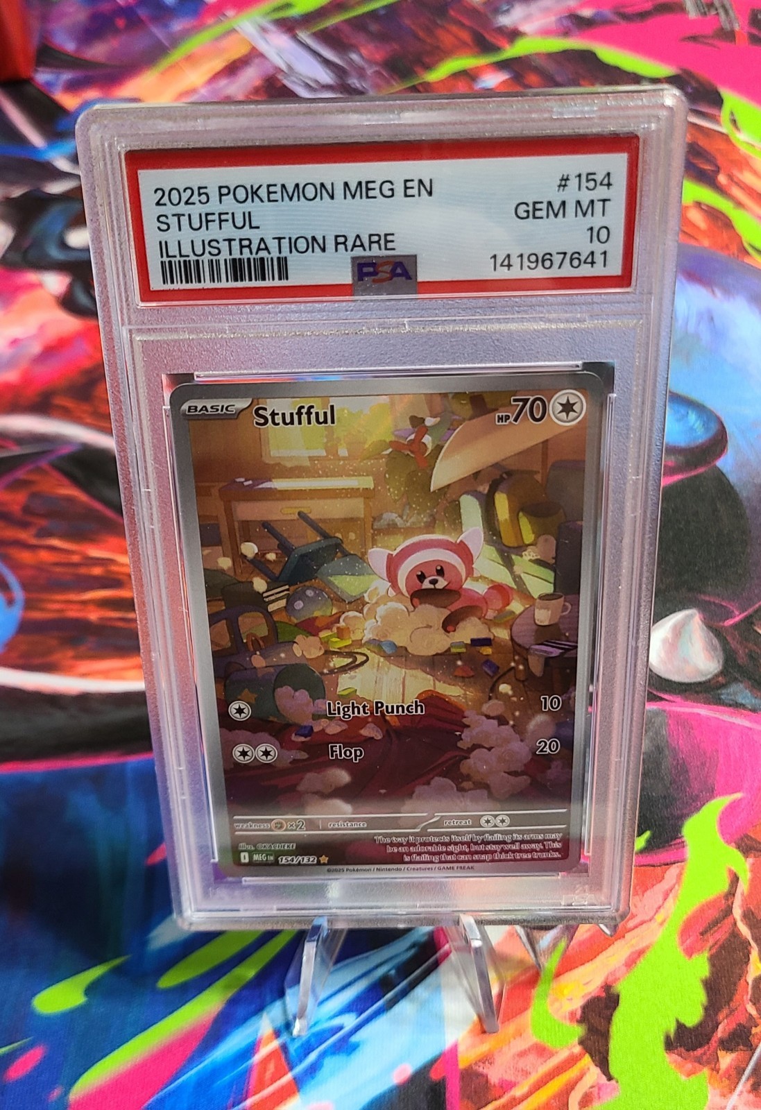 Stufful 154/132 Me01: Mega Evolution Holo – Psa 10 – With A Low Pop 763