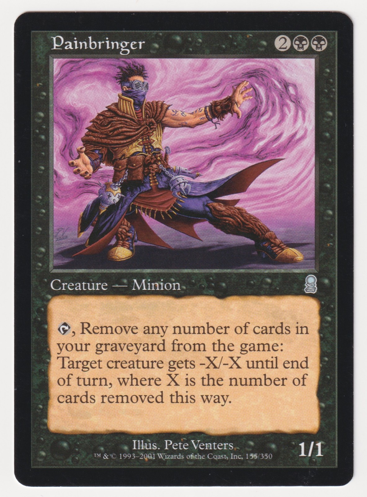 Signed Painbringer Proof LP Odyssey Artist Pete Venters 2001 WOTC MTG Magic AP!