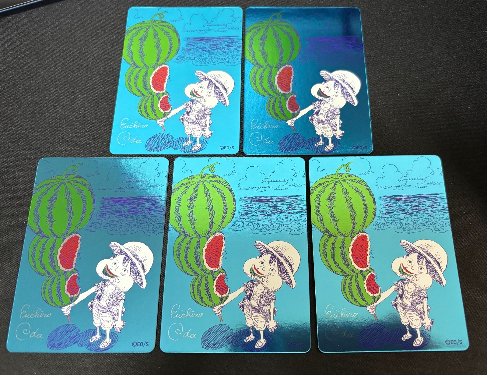 ONE PIECE Natsukomi 2026 Luffy Foil Promo Card Set of 5 (1 Card Scratched)
