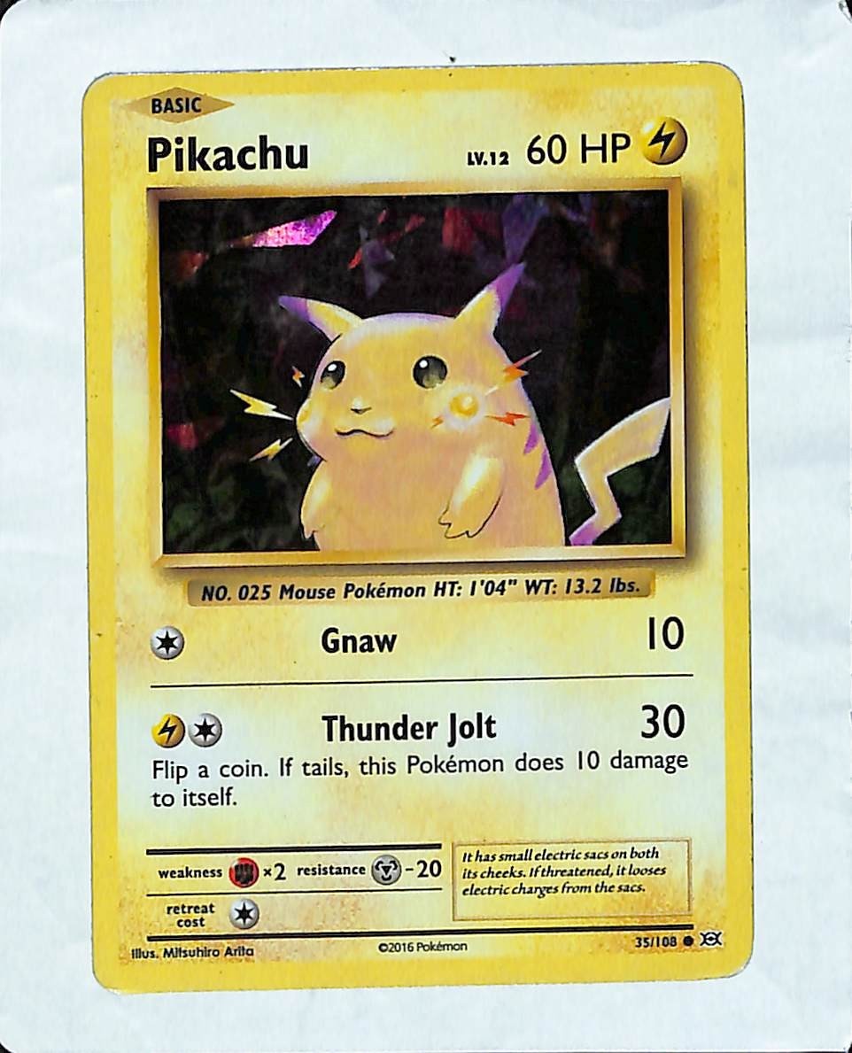 Pikachu (Cracked Ice Holo) 35/108 Holo – Holo Rare Deck Exclusives Pokemon