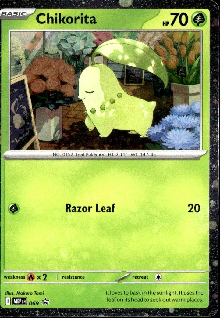 Chikorita (Cosmos Holo) Promo ME: Mega Evolution Promo 069 NM Makura Tami