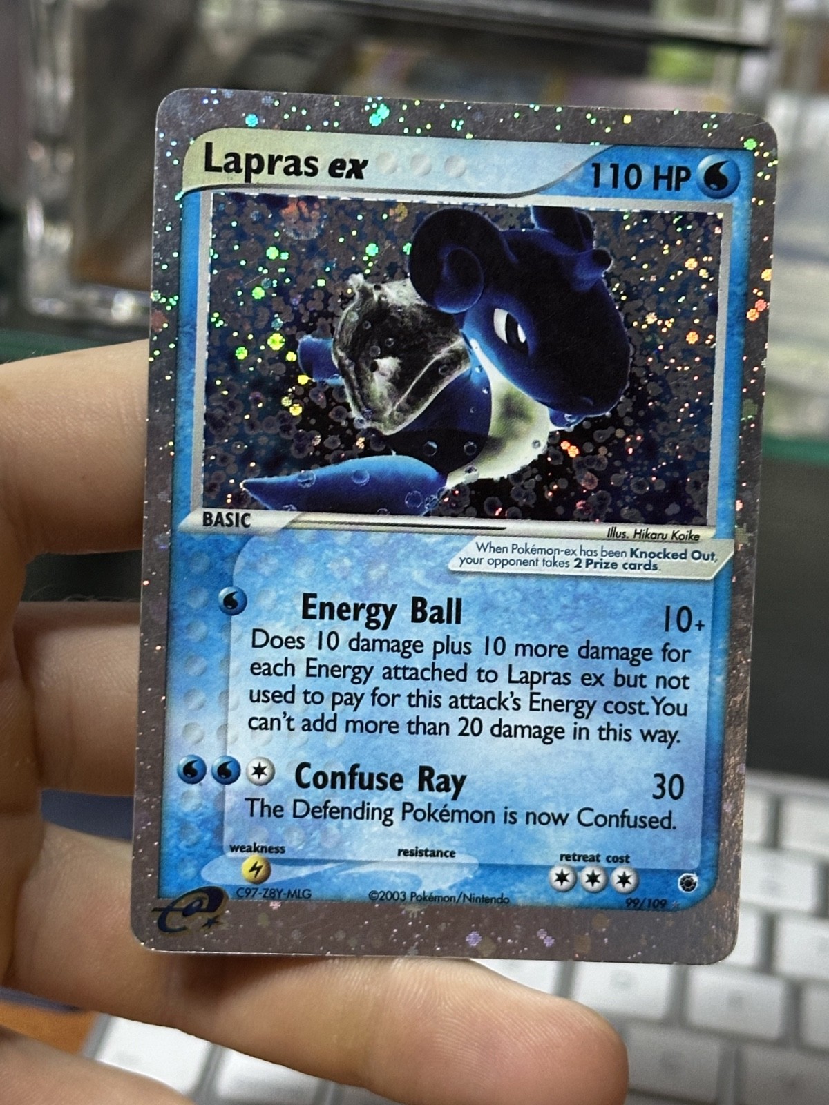 Lapras ex 99/109 EX Ruby Sapphire 2003 Holo Rare Pokémon Card TCG