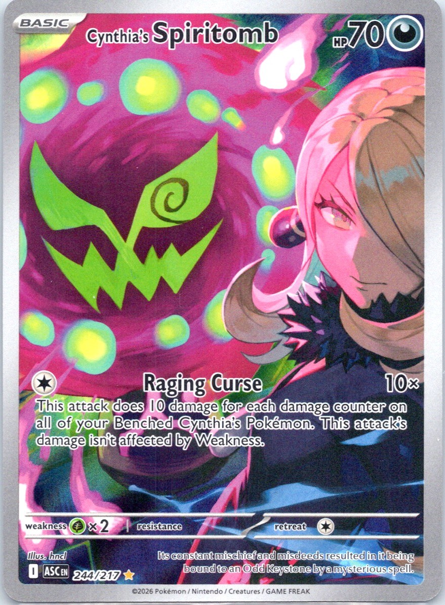 Cynthia’s Spiritomb Holo Illustration Rare ME: Ascended Heroes 244/217 NM