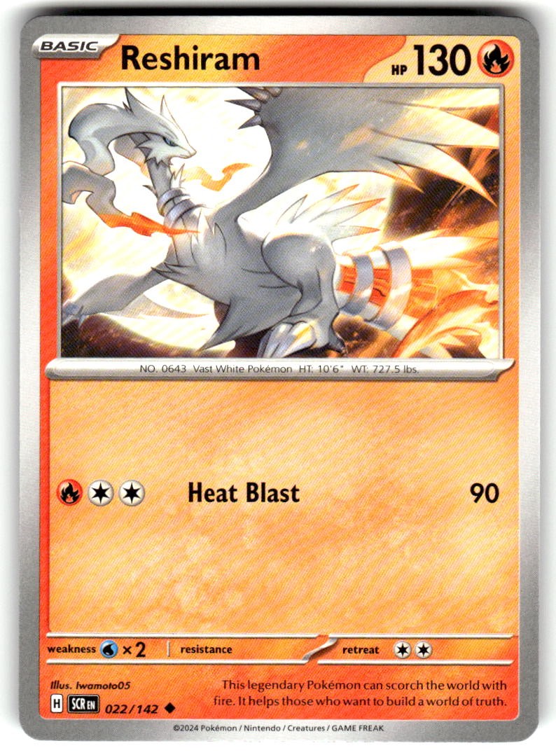 Reshiram 22/142 Near Mint Stellar Crown