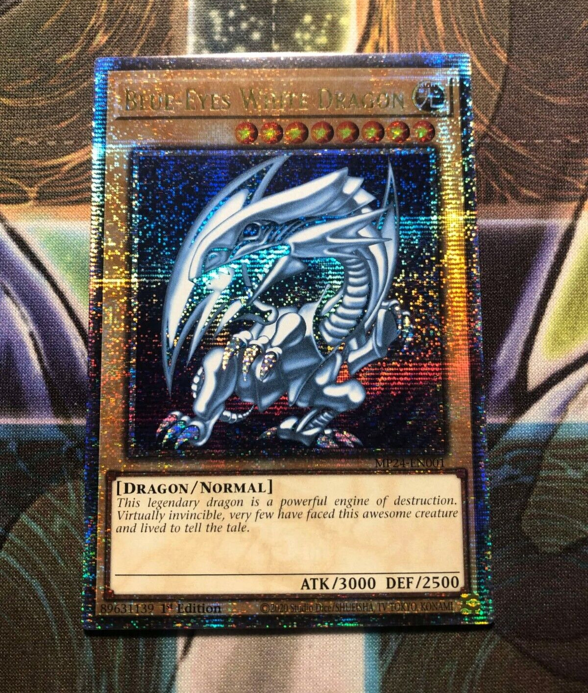 *** BLUE-EYES WHITE DRAGON *** QUARTER CENTURY SECRET RARE MP24-EN001 YUGIOH!
