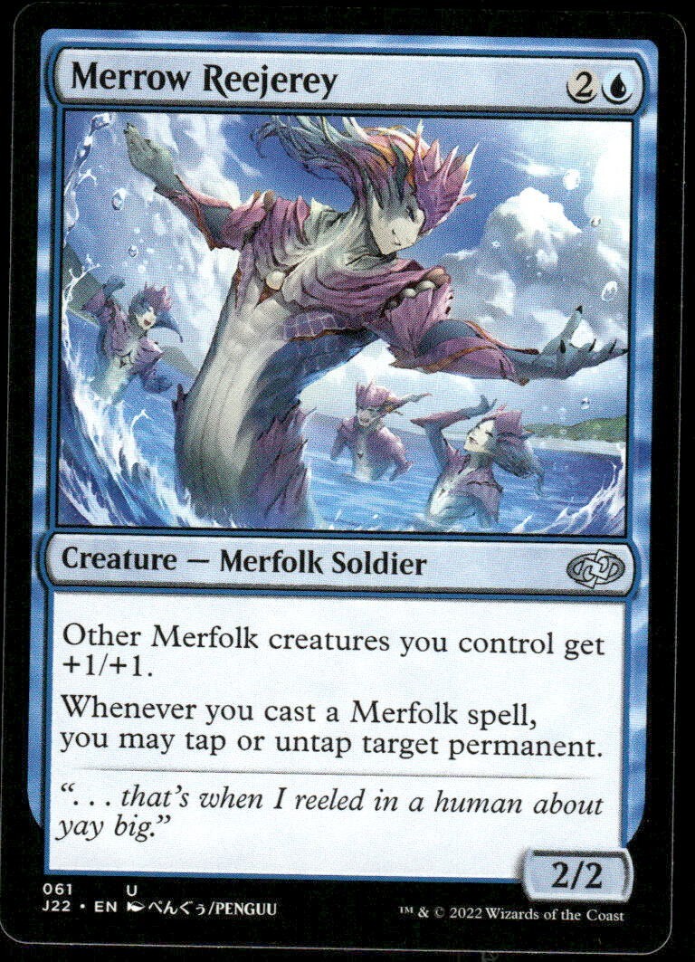1x Merrow Reejerey – ANIME ART – Jumpstart 2022 NM-Mint – MTG