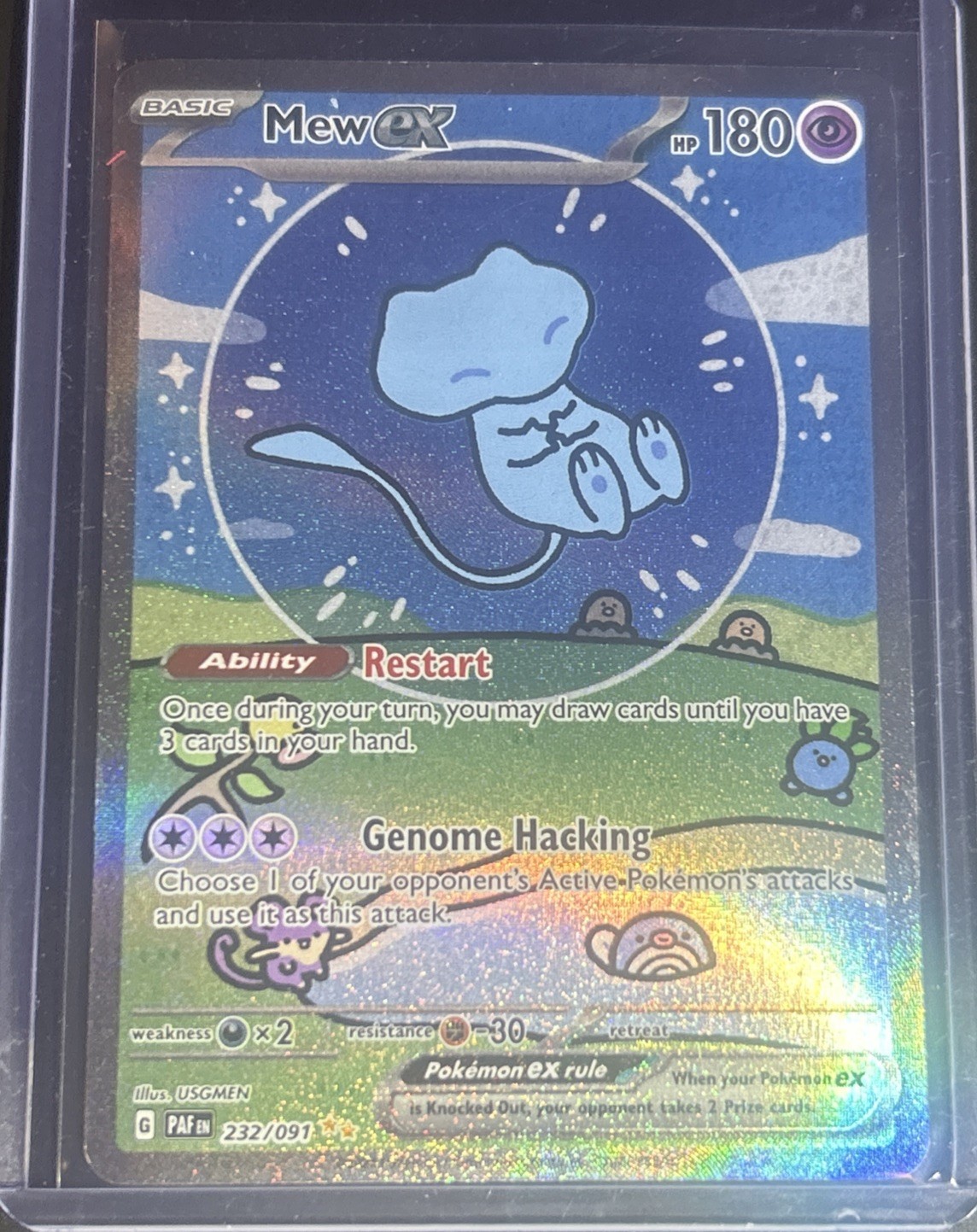 Pokemon TCG Paldean Fates Bubble Mew EX 232/091 Special Illustration Rare SIR