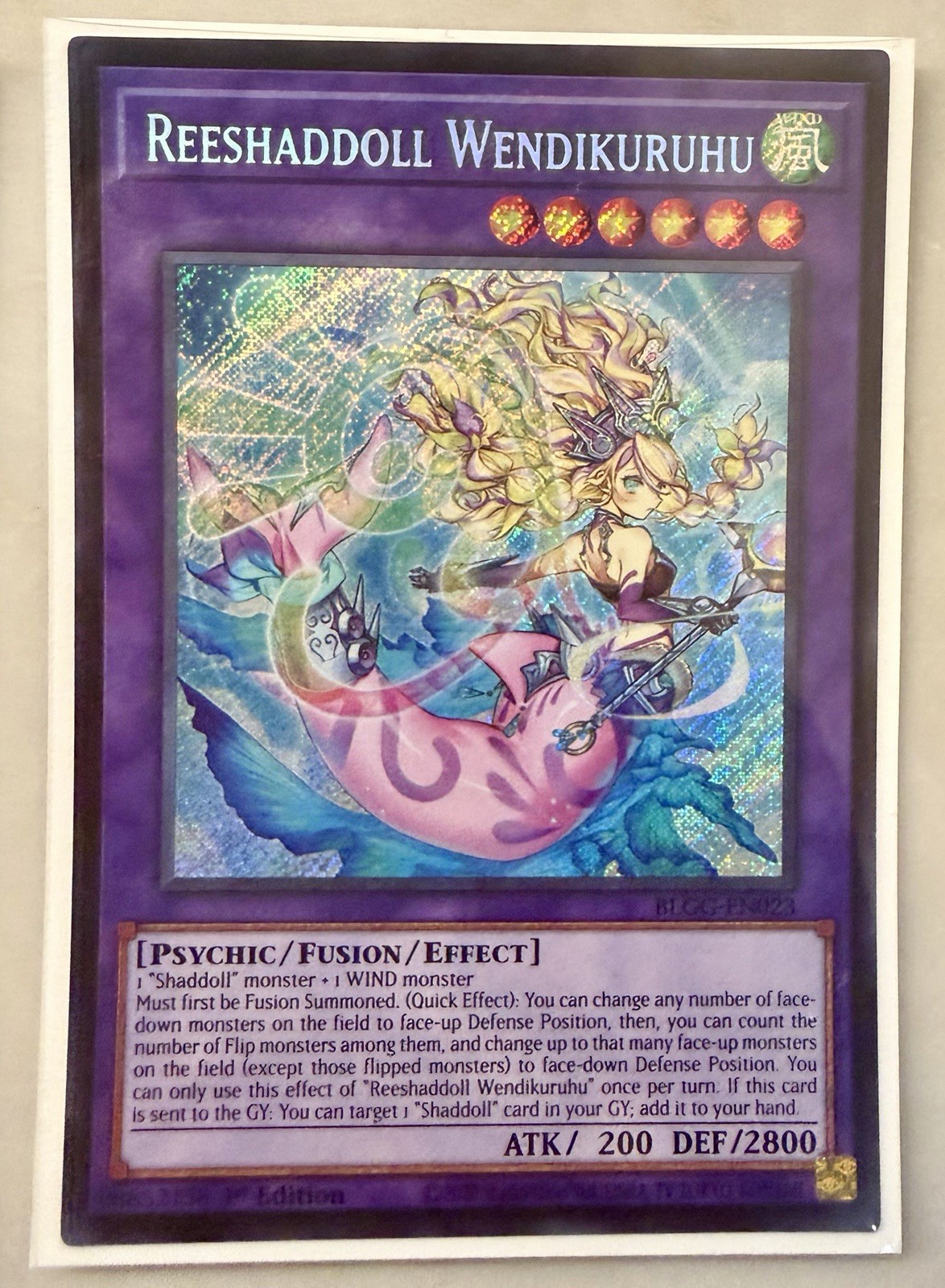 Yugioh! 1x Reeshaddoll Wendikuruhu BLGG-EN023 Secret Rare 1st Ed NM