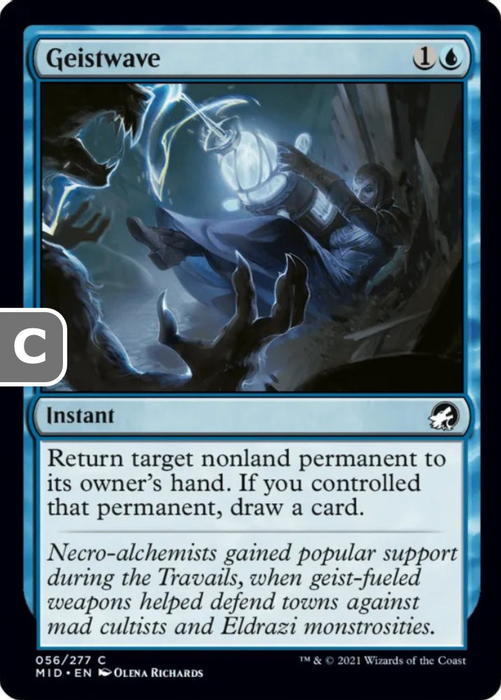 MTG Geistwave Midnight Hunt Common Instant NM