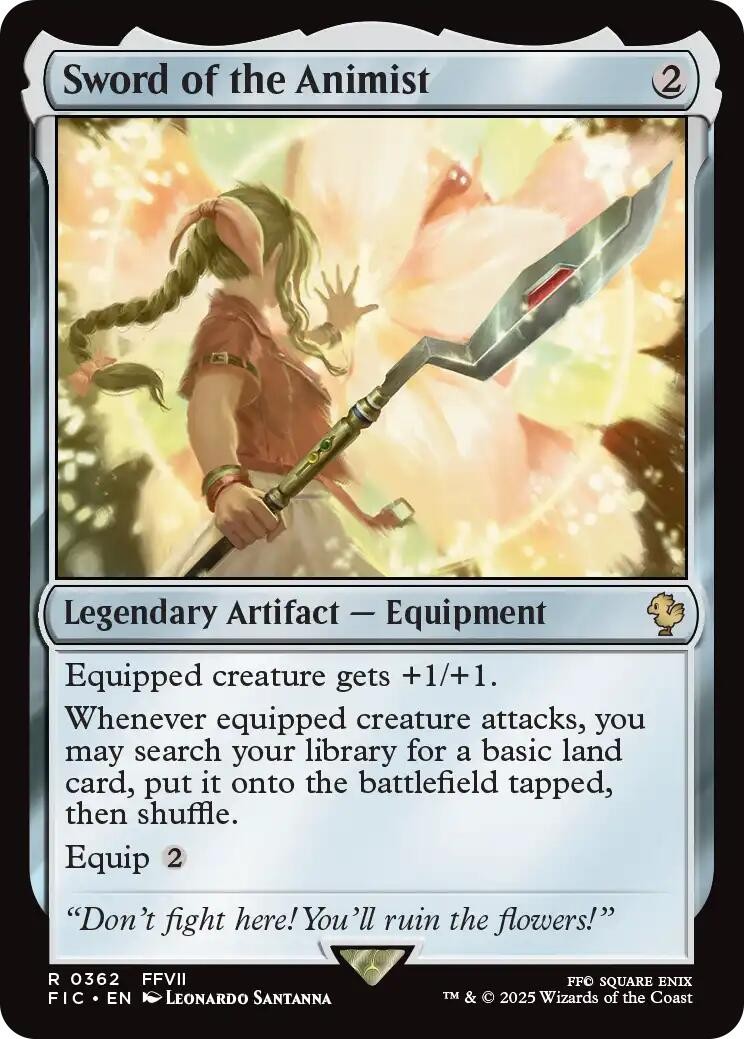Sword of the Animist – 362 – NM – Commander: FINAL FANTASY – MTG