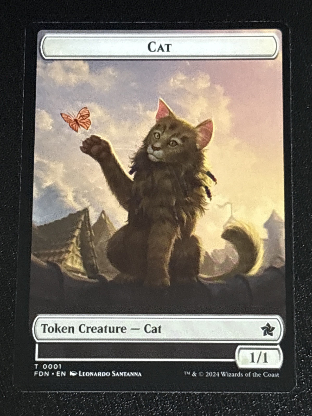 MTG Foundations Spirit/Cat Double-Sided Token 0007/0001 NM