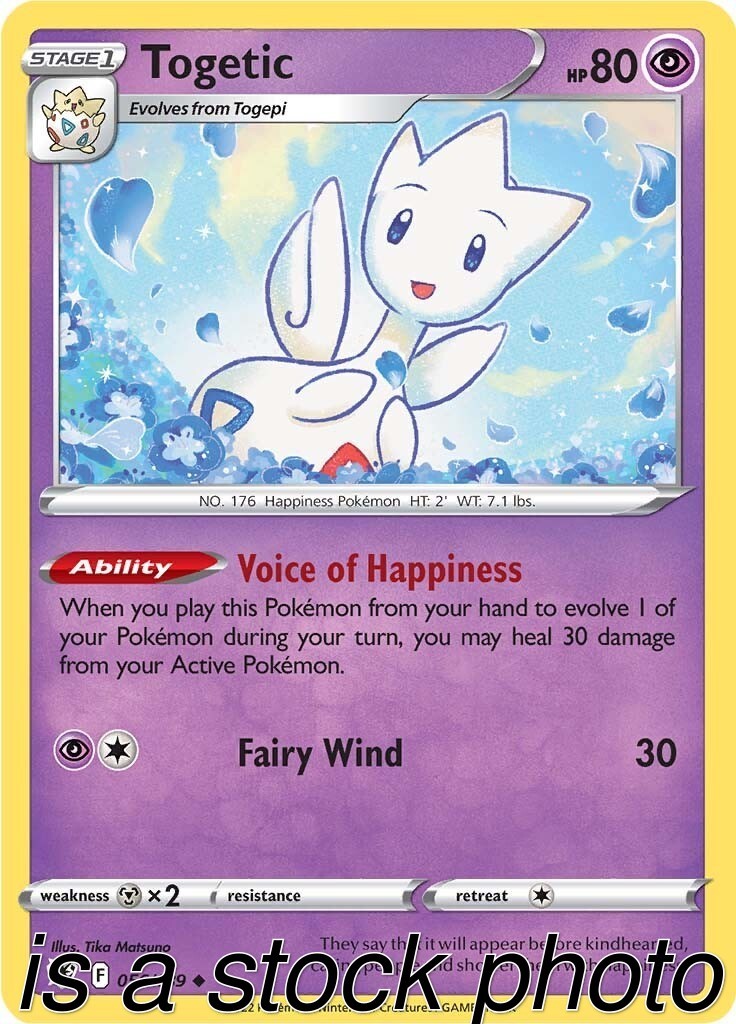 Togetic 056/189 SWSH10: Astral Radiance Reverse Holofoil Pokemon (LP-NM)