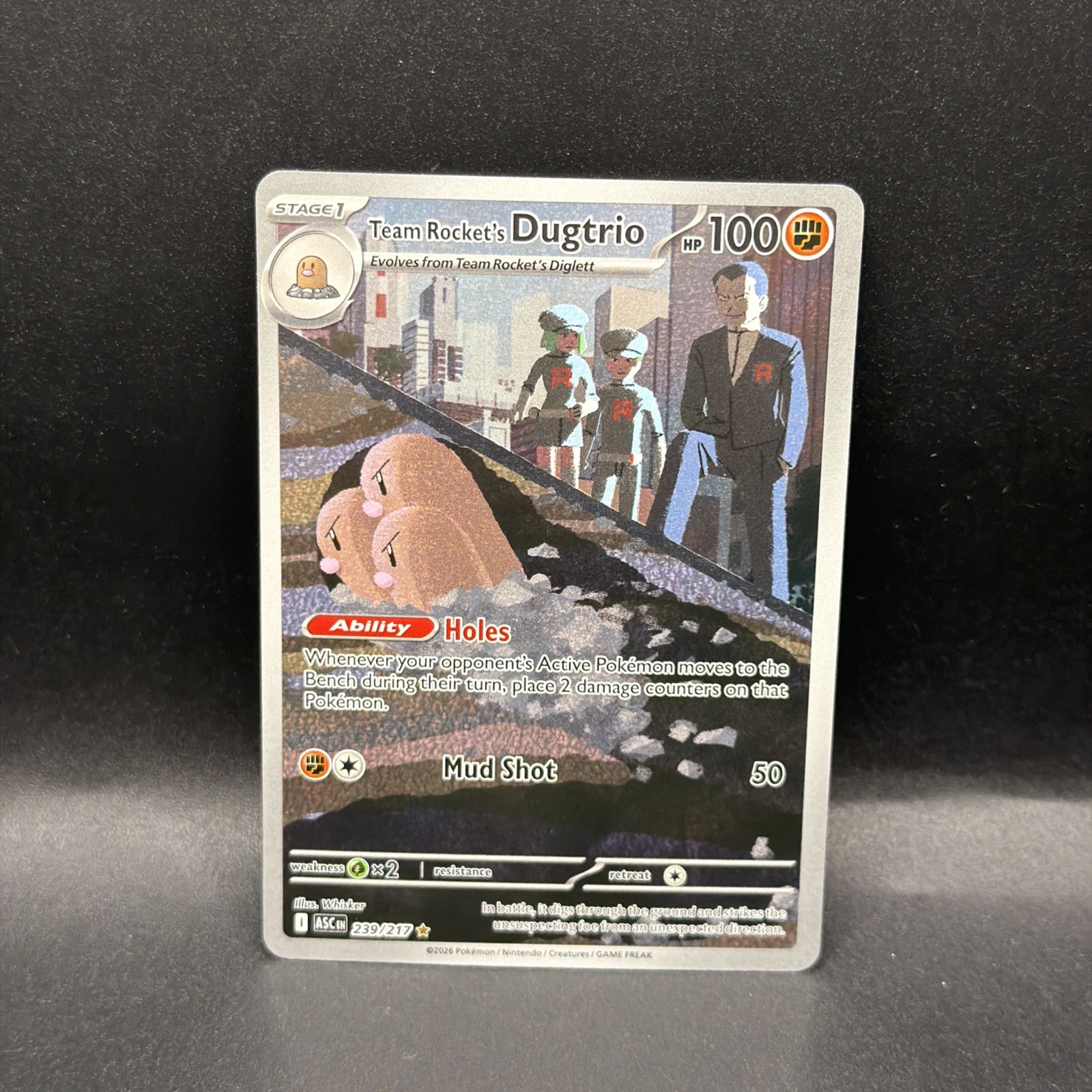 Team Rocket’s Dugtrio 239/217 Illustration Rare