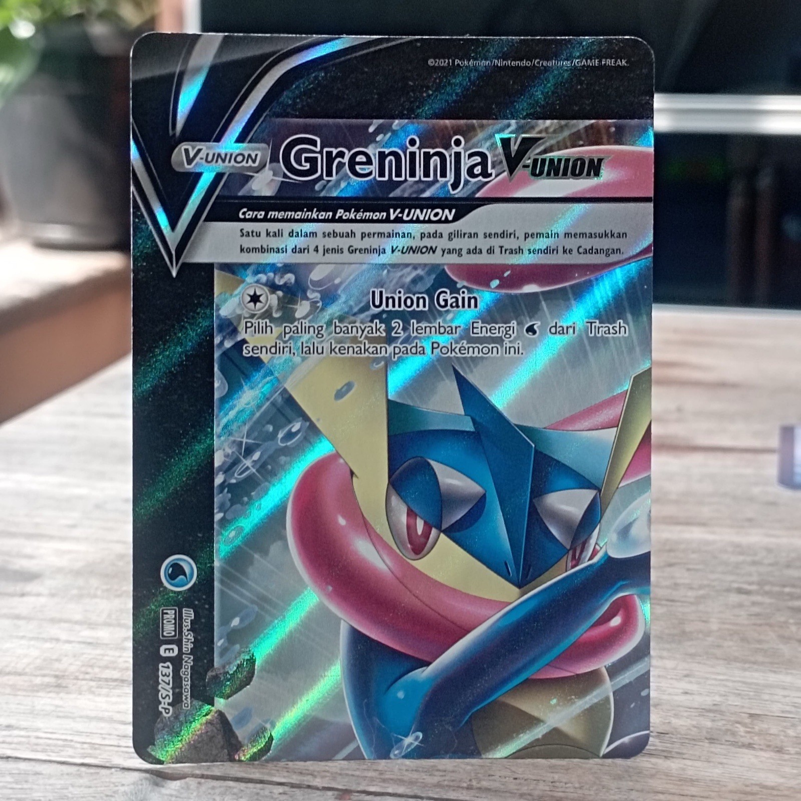 3 Sets Pokemon V-UNION Promo Mewtwo Zacian Greeninja Promo Pokemon TCG indonesia