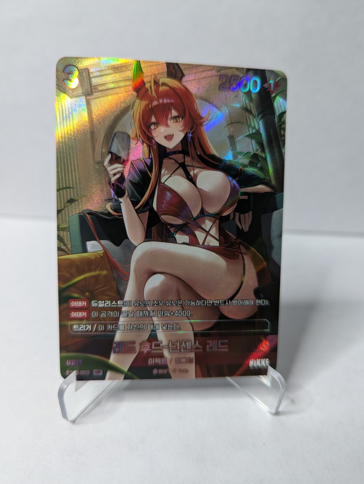 US SELLER Nivel Arena Nikke UR Korean Red Hood texture foil BT02-003 TCG