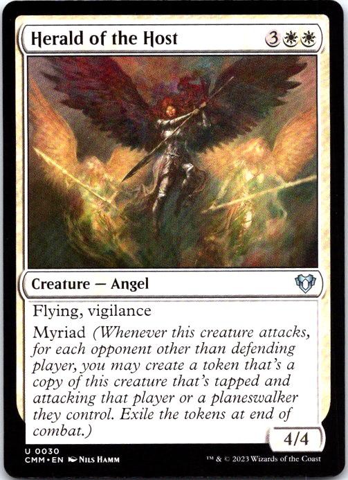 Herald of the Host 30 Uncommon Commander Masters Magic: The Gathering Near Mint