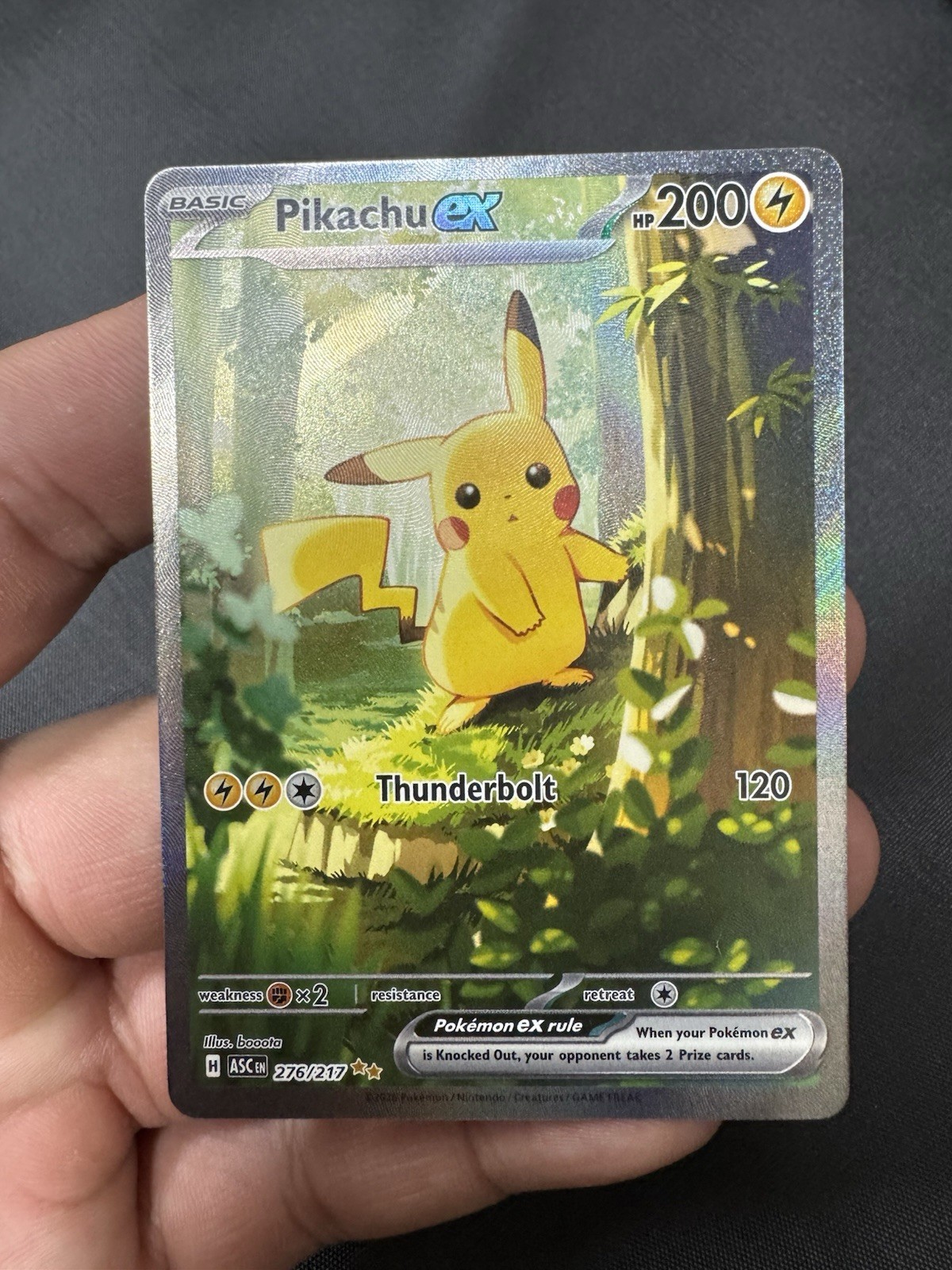 Pikachu ex 276/217 Ascended Heroes SIR Special Illustration Rare Pokémon Card
