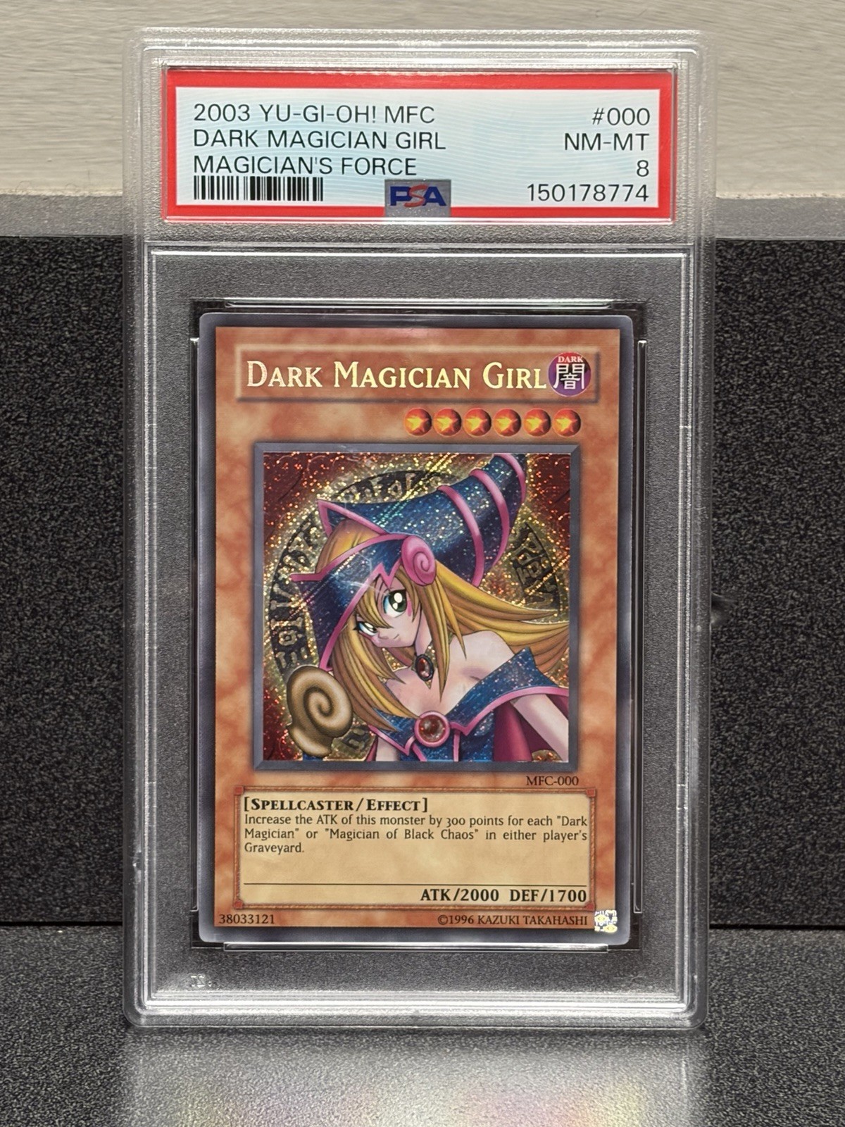 2003 Yu-Gi-Oh! Dark Magician Girl MFC-000 PSA 8 NM-MT Magician’s Force Iconic