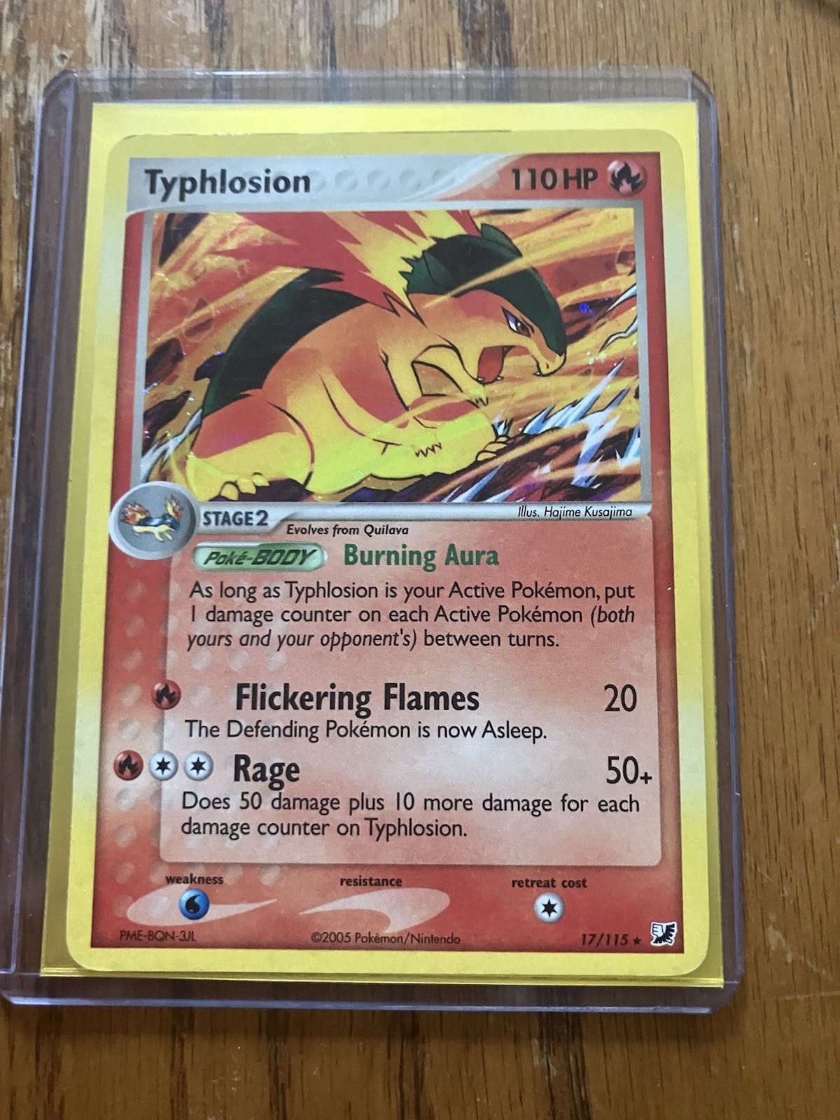 Nintendo Typhlosion 17/115 Holo Rare Holo Unseen Forces English 110 HP (2005)