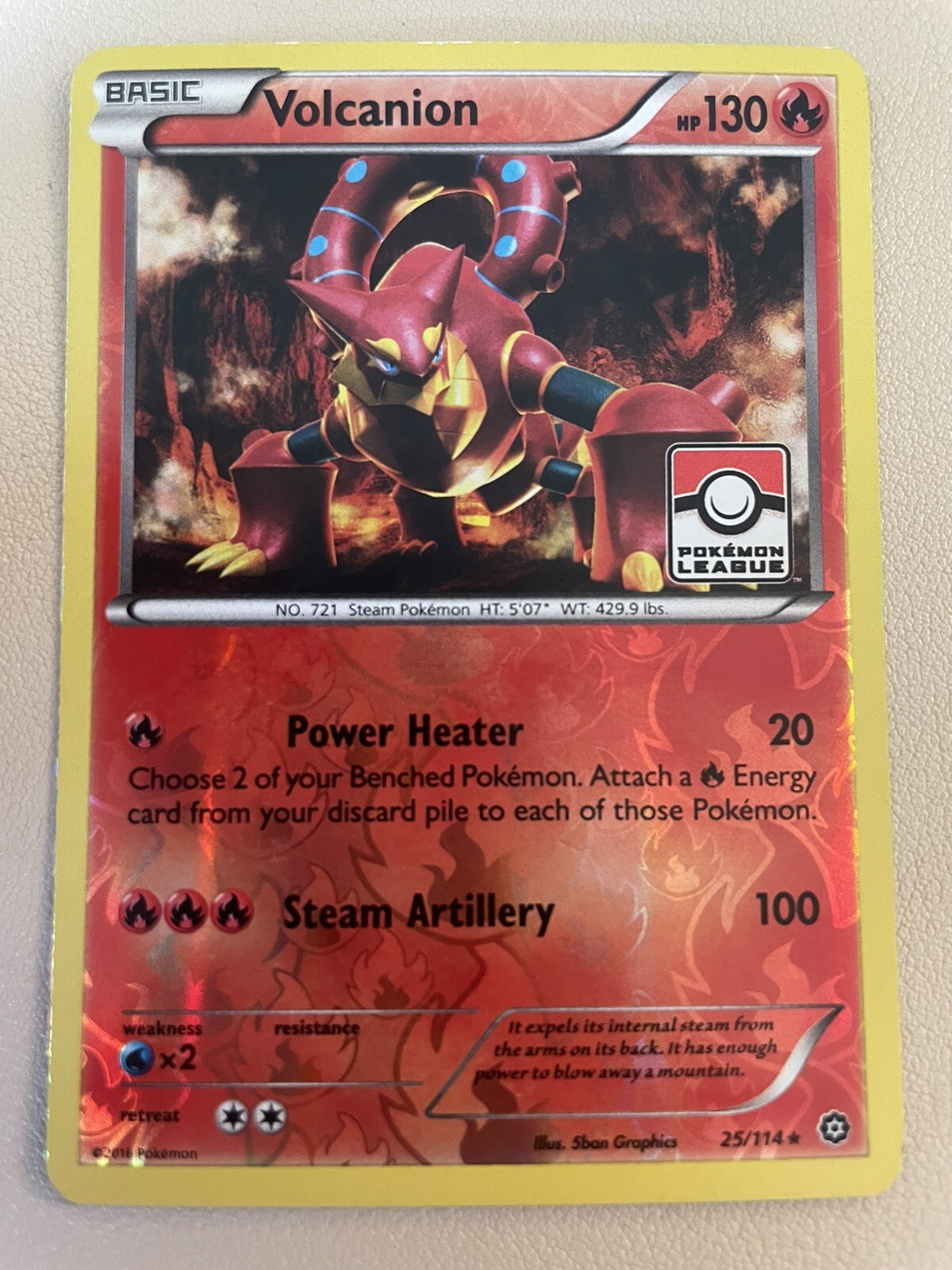 Incineroar 26/149 2017 Reverse holo Sun & Moon Pokémon League Stamp