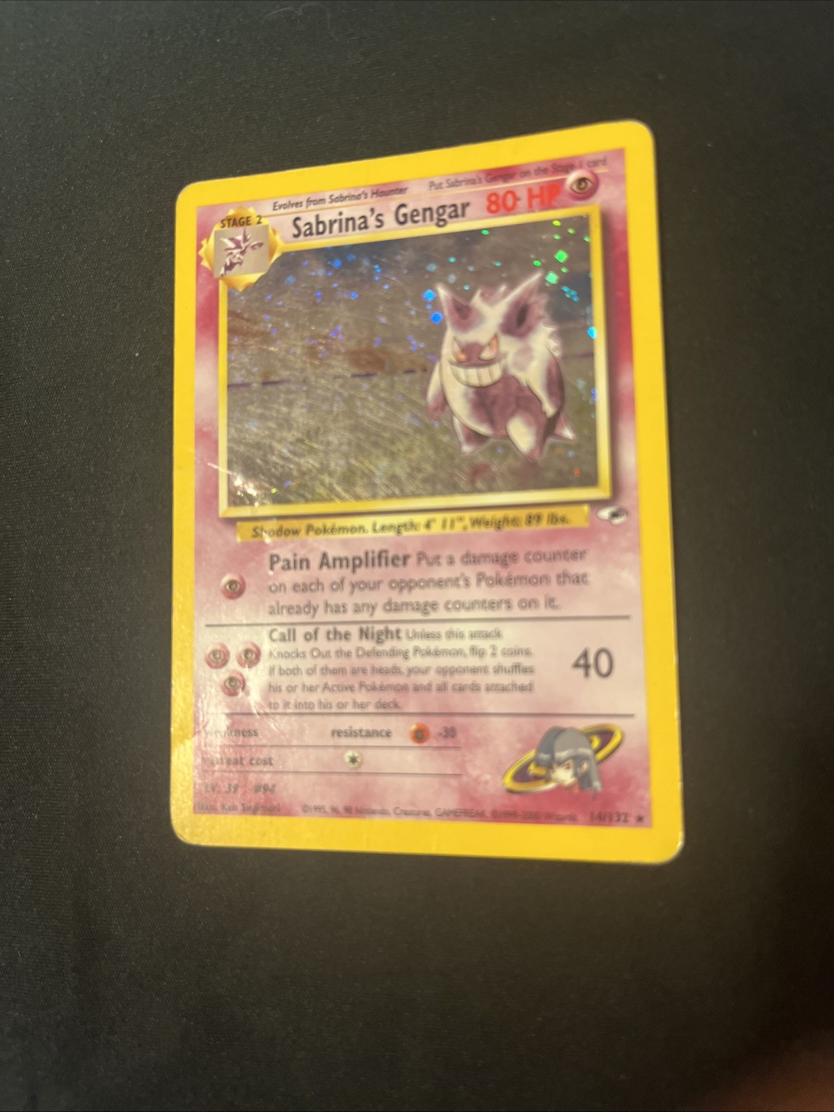 Pokémon TCG Sabrina’s Gengar Gym Challenge Holo Card 14/132 Unlimited Hp