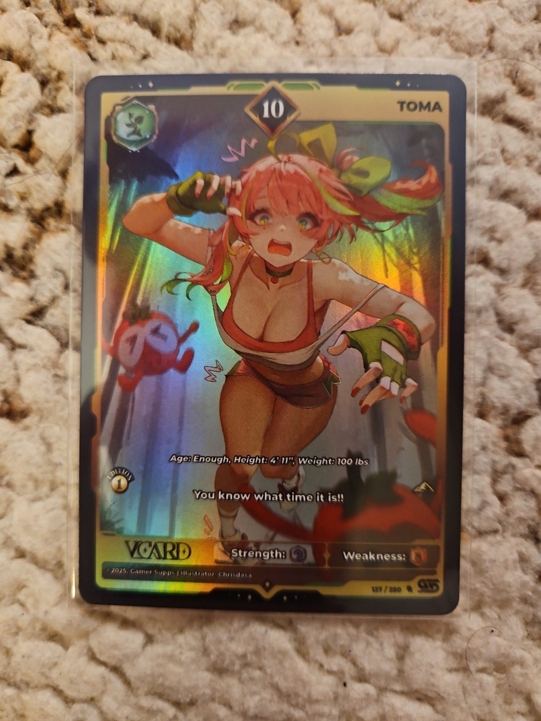 Gamersupps VCARD Awakened Worlds Toma 10 Holo 1st Edition