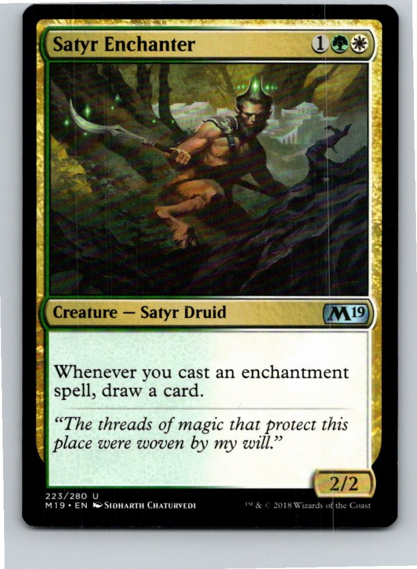 Magic the Gathering Satyr Enchanter Core Set 2019 MTG Free Shipping!