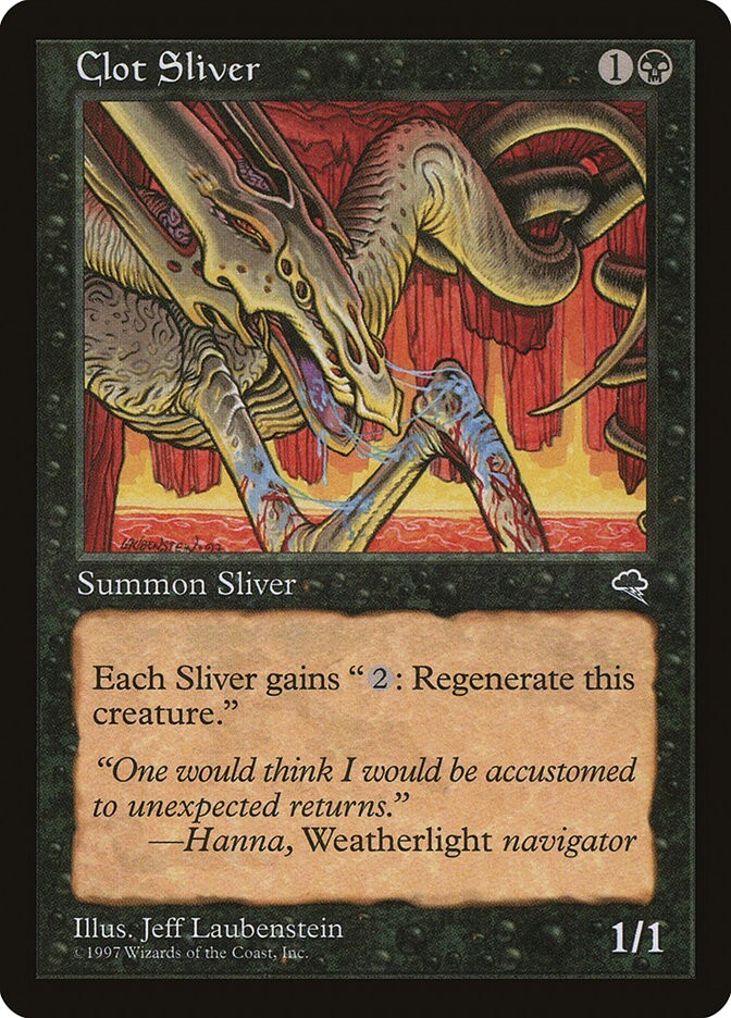 Clot Sliver LP Tempest Black Creature English MTG Magic Regular 112