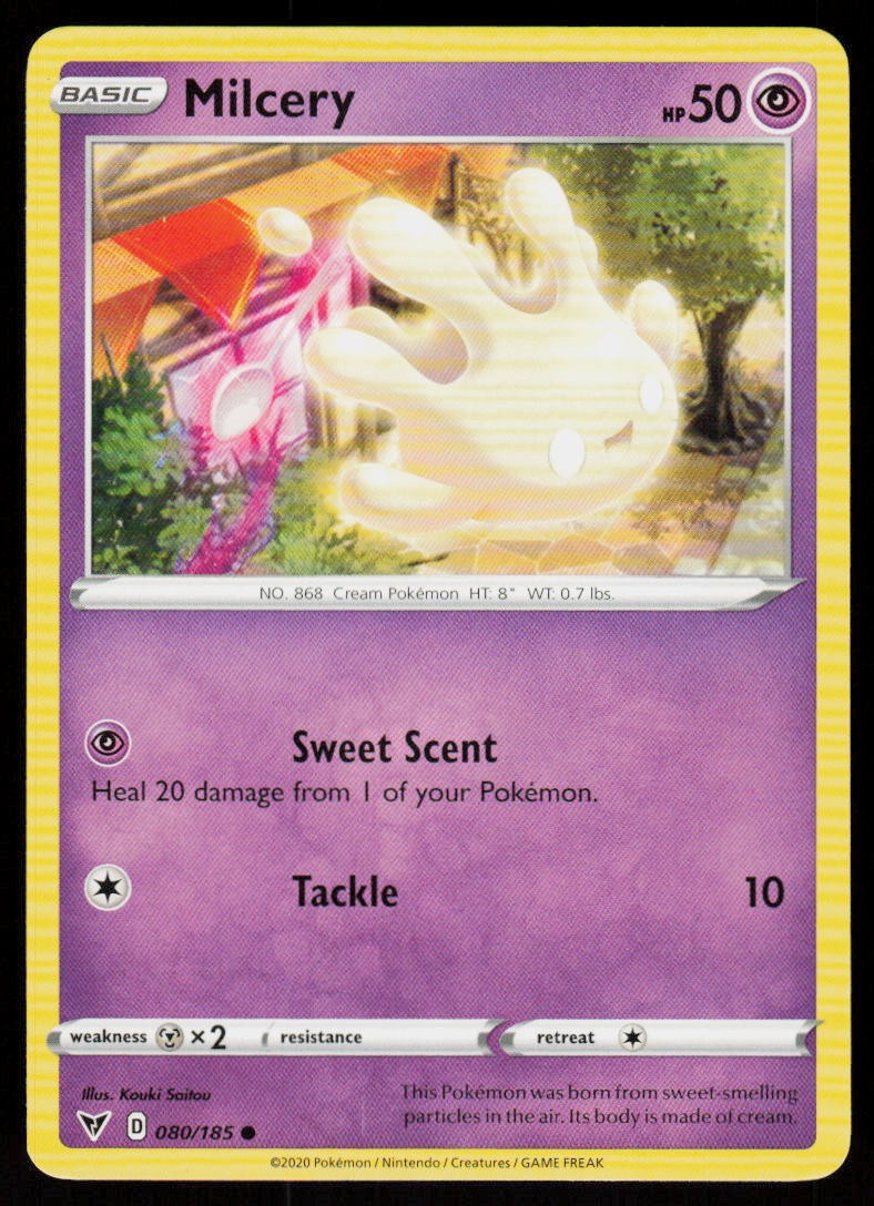 Milcery 080/185 Common Vivid Voltage Pokemon Near Mint
