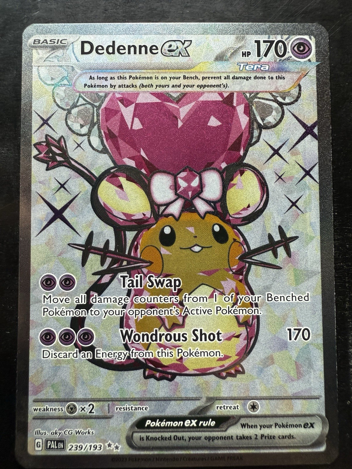 Pokemon Dedenne EX Holo Ultra Rare 239/193 Sv02: Paldea Evolved (NM)