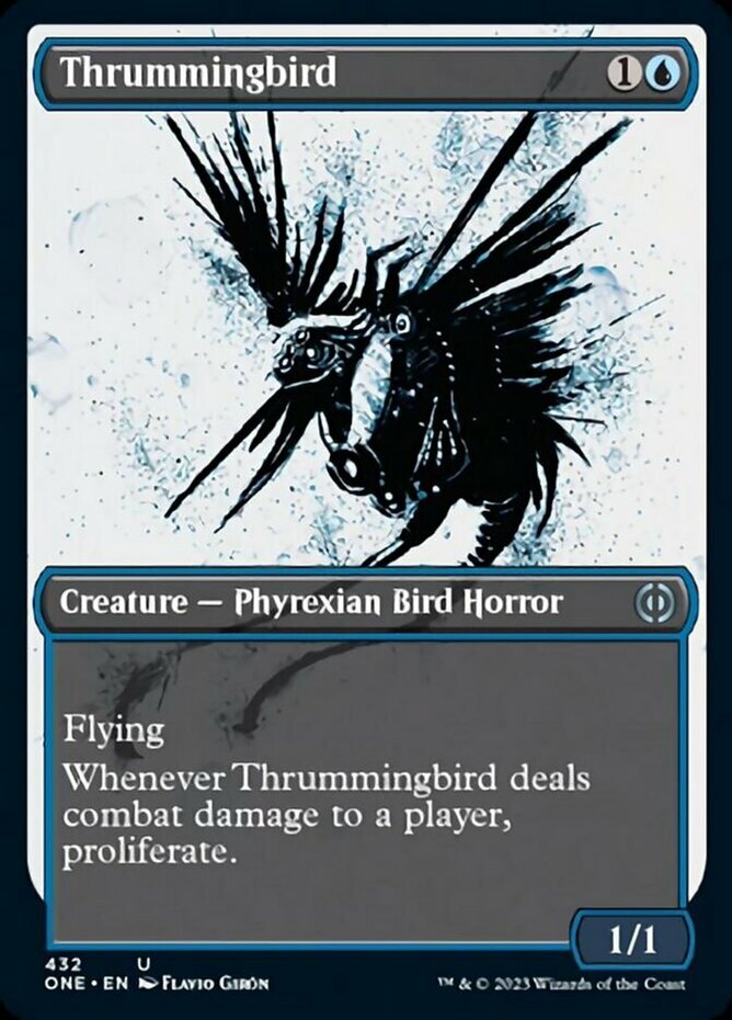 MTG Thrummingbird – Step-and-Compleat Foil – Showcase NM-Mint Phyrexia: All Will
