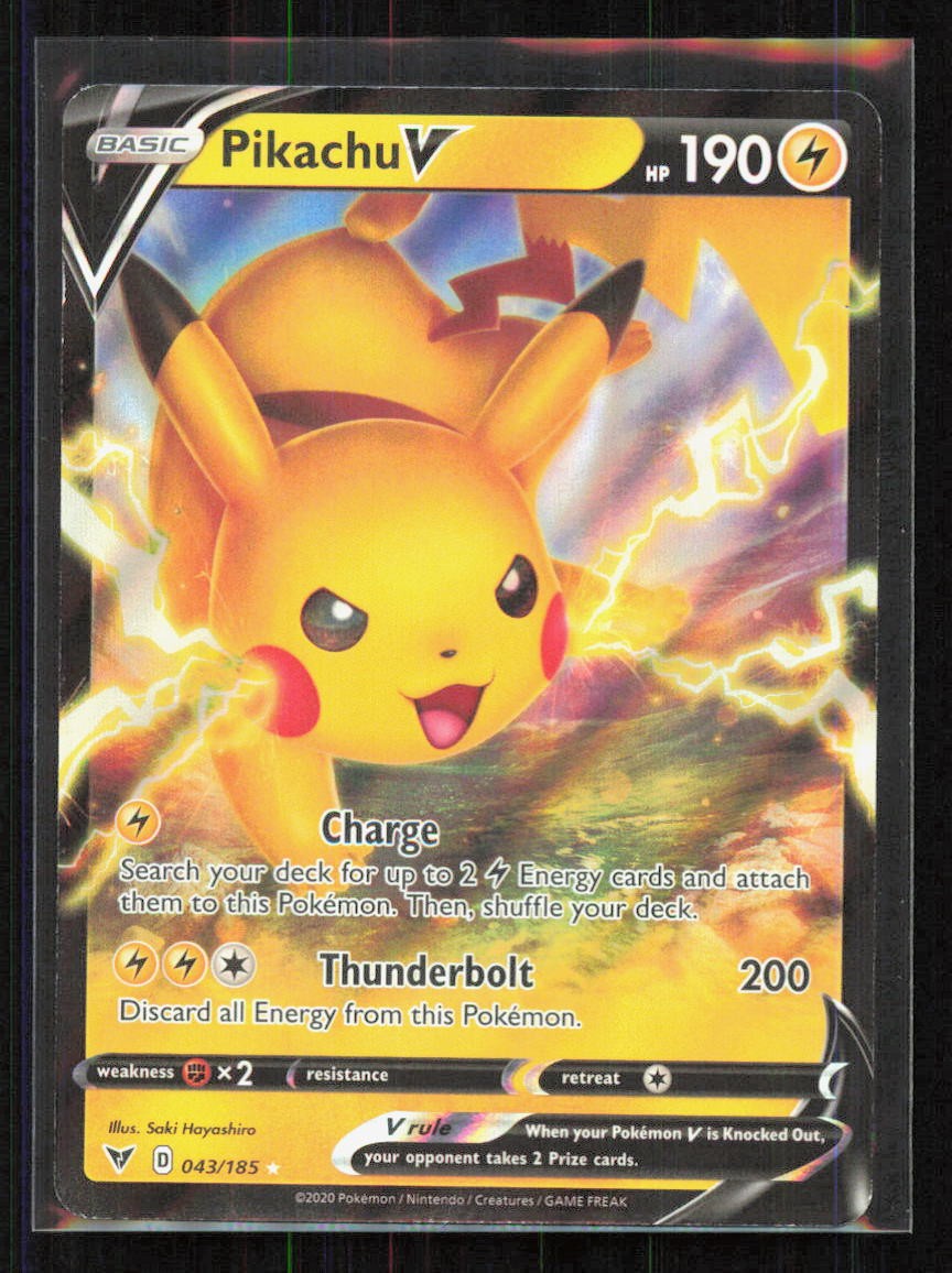 Pikachu V SWSH04: Vivid Voltage 043/185 Ultra Rare Lightning Saki Hayashiro NM