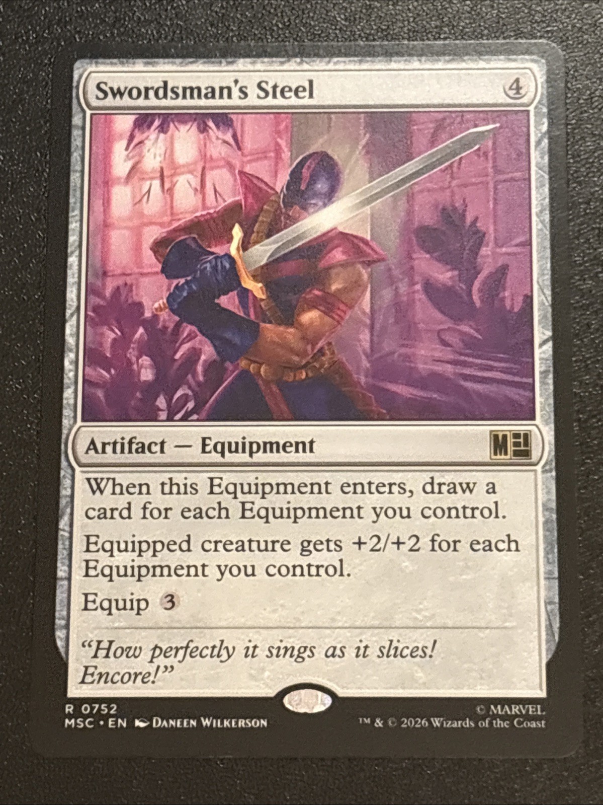 MTG Commander: Marvel Super Heroes Swordman’s Steel 0752 Rare