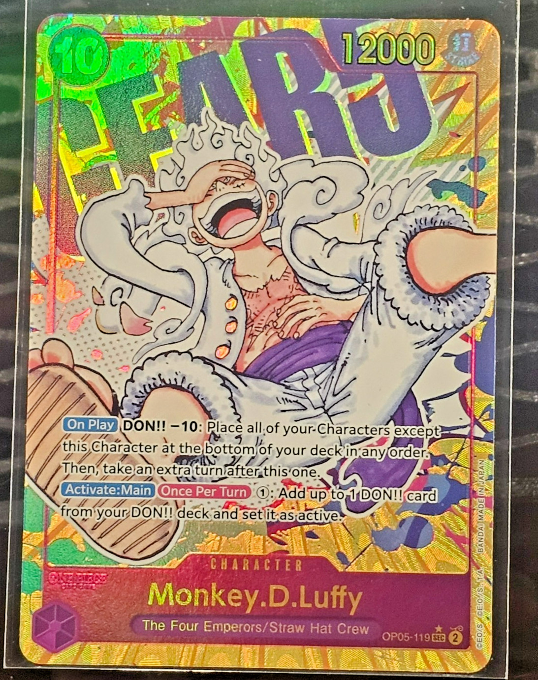 One Piece TCG OP05-119 Monkey D. Luffy Gear 5 Parallel SEC Alt Art English